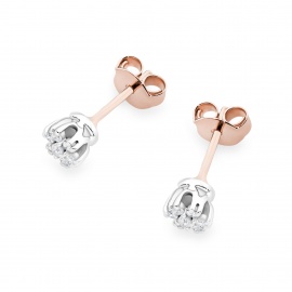 Kolczyki K0026 z diamentami różowe złoto