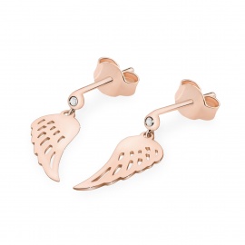 Kolczyki K0050 Diament 2 x 0,0145ct różowe złoto