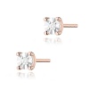 Kolczyki K0058 Diament 2 x 0,01ct różowe złoto