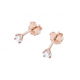 Kolczyki K0066 Diament 2 x 0,04ct różowe złoto