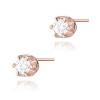 Kolczyki K0032 Diament 2 x 0,08ct różowe złoto
