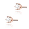 Kolczyki K0220 Diament 2 x 0,30ct różowe złoto