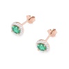 Kolczyki K0509 Szmaragd 2 x 0,50ct różowe złoto