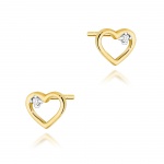Kolczyki K0079 Diament 2 x 0,005ct żółte złoto