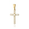 Krzyż D0008 Diament 0,10ct żółte złoto