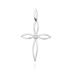 Krzyżyk D0029 Diament 0,02ct białe złoto