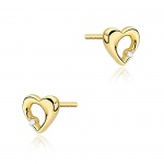 Kolczyki K0020 Diament 2 x 0,0086ct żółte złoto