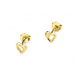 Kolczyki K0020 Diament 2 x 0,0086ct żółte złoto