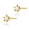 Kolczyki K0029 Diament 2 x 0,02ct żółte złoto