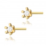 Kolczyki K0029 Diament 2 x 0,02ct żółte złoto