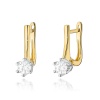 Kolczyki K0520 Diament 2 x 0,30ct żółte złoto