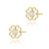 Kolczyki K0049 z diamentami żółte złoto