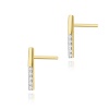 Kolczyki K0077 z diamentami żółte złoto
