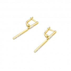 Kolczyki K0025 z diamentami żółte złoto