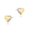Kolczyki K0505 z diamentami żółte złoto