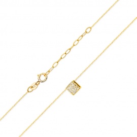 Naszyjnik N0013 z diamentami żółte złoto