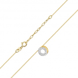 Naszyjnik N0014 z diamentami żółte złoto