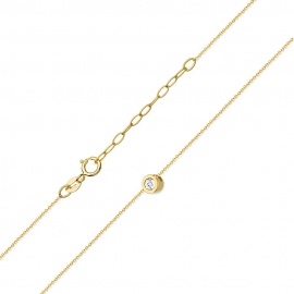 Naszyjnik N0017 z diamentami żółte złoto
