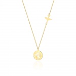 Naszyjnik N0056 z diamentami żółte złoto