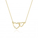 Naszyjnik N0064 z diamentami żółte złoto