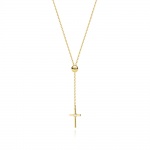 Naszyjnik N0065 z diamentami żółte złoto