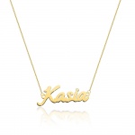 Naszyjnik N0067 z diamentami - Kasia - żółte złoto