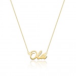Naszyjnik N0067 z diamentami - Ola - żółte złoto