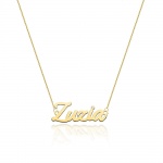 Naszyjnik N0067 z diamentami - Zuzia - żółte złoto