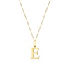 Naszyjnik N0069 z diamentami - litera E - żółte złoto