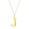Naszyjnik N0070 z diamentami - litera J - żółte złoto