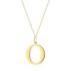 Naszyjnik N0070 z diamentami - litera O - żółte złoto