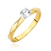 Pierścionek W0484 Diament 0,25ct żółte złoto