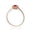 Pierścionek W0569 Koral 0,20ct różowe złoto