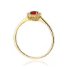 Pierścionek W0569 Koral 0,20ct żółte złoto