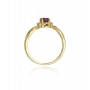 Pierścionek W0019 Rodolit 0,50ct żółte złoto