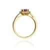 Pierścionek W0087 Rodolit 0,60ct żółte złoto