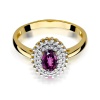 Pierścionek W0303 Rodolit 0,50ct żółte złoto