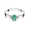 Pierścionek W0264 Szmaragd 0,40ct białe złoto
