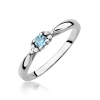Pierścionek W0428 Topaz Swiss 0,15ct białe złoto