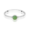 Pierścionek W0596 Zielony Turmalin 0,30ct białe złoto