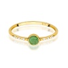 Pierścionek W0596 Zielony Turmalin 0,30ct żółte złoto