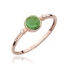 Pierścionek W0597 Zielony Turmalin 0,60ct różowe złoto