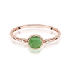 Pierścionek W0597 Zielony Turmalin 0,60ct różowe złoto