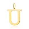 Zawieszka Z0070 Diament 0,005ct - litera U - żółte złoto