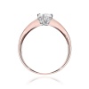 Pierścionek W0171 Diament Laboratoryjny 0,15ct różowe złoto