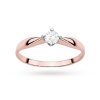 Pierścionek W0171 Diament Laboratoryjny 0,15ct różowe złoto