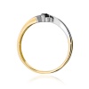 Pierścionek W0177 Czarny Diament 0,12ct żółte złoto
