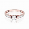 Pierścionek W0198 Diament Laboratoryjny 0,30ct różowe złoto