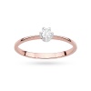 Pierścionek W0220 Diament Laboratoryjny 0,10ct różowe złoto