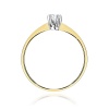 Pierścionek W0220 Diament Laboratoryjny 0,10ct żółte złoto